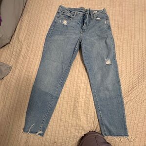 Classic Blue Distressed Women's Jeans